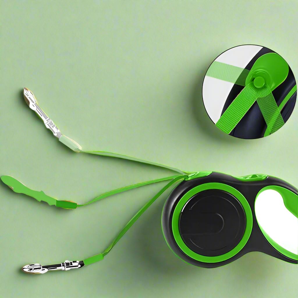 Laisse de chien - MaxLeash™ - Vert - empire chien