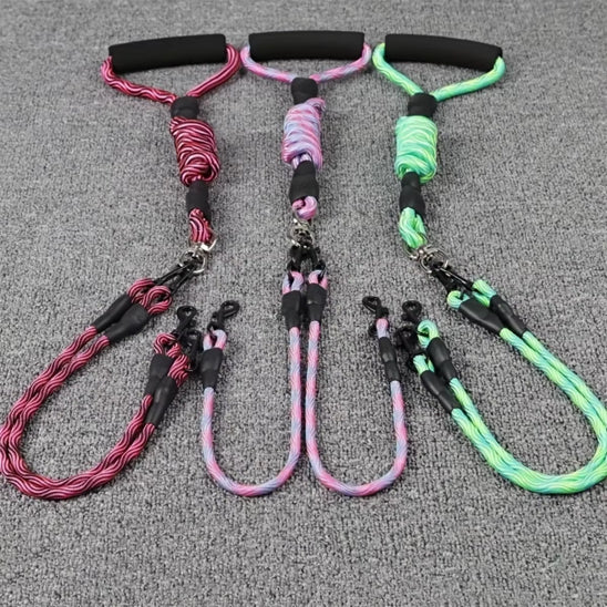 laisse double pour chien couleurs