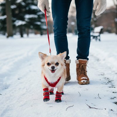 chaussure pour chien contre froid neige
