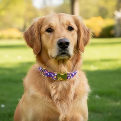 collier chien beau violet
