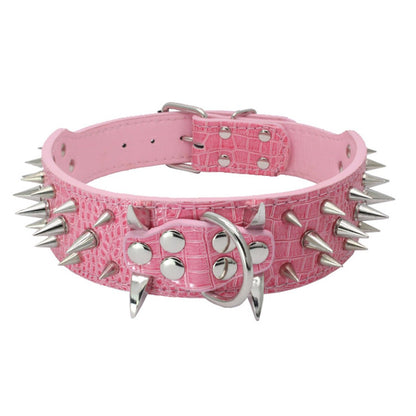 collier chien rose 