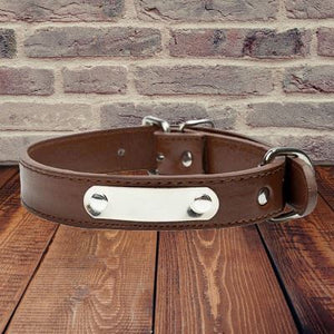 Collier de Chien - LeatherDogCollar™ - Marron - empire chien