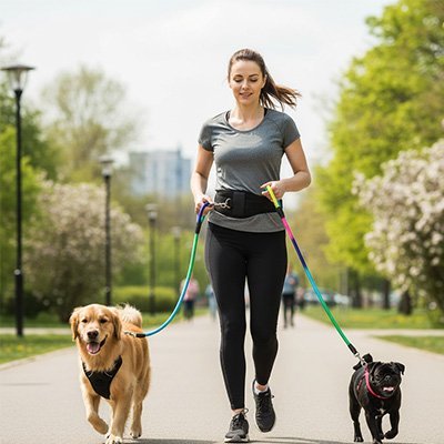 Laisse pour chien pratique deux chiens 