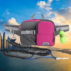 Laisse pour Chien - WaistBag™ - Rose - empire chien